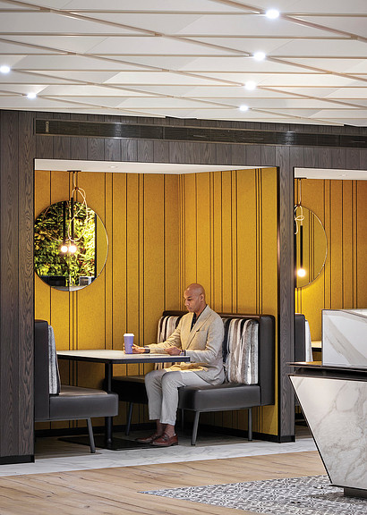 A person sitting at a table.