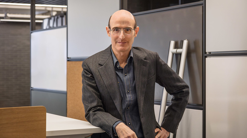 A man sitting at a table.