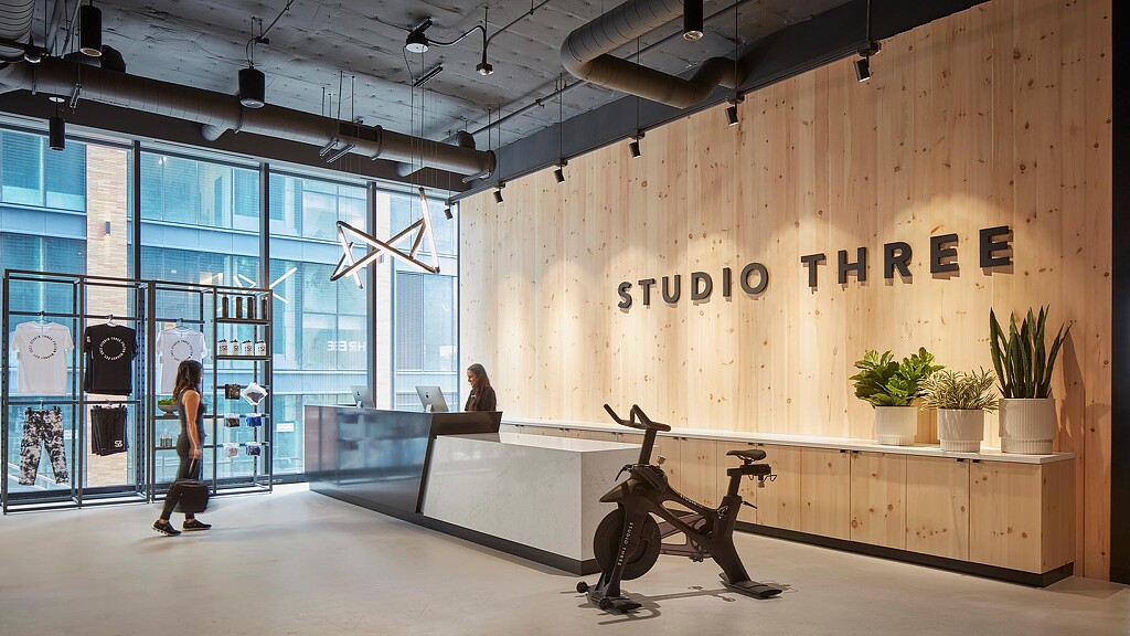 A person walking in a building.