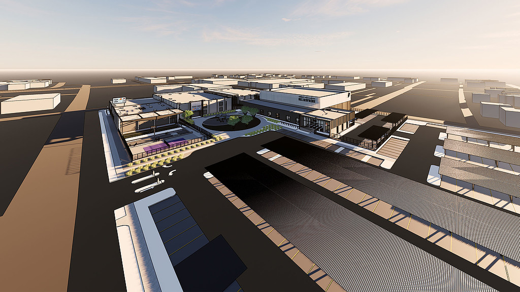 Phoenix Mercury Training Facility aerial rendering