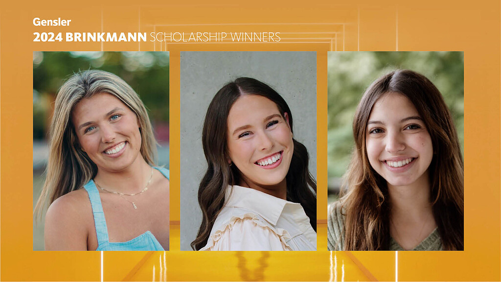 Gensler 2024 Brinkmann Scholarship winners