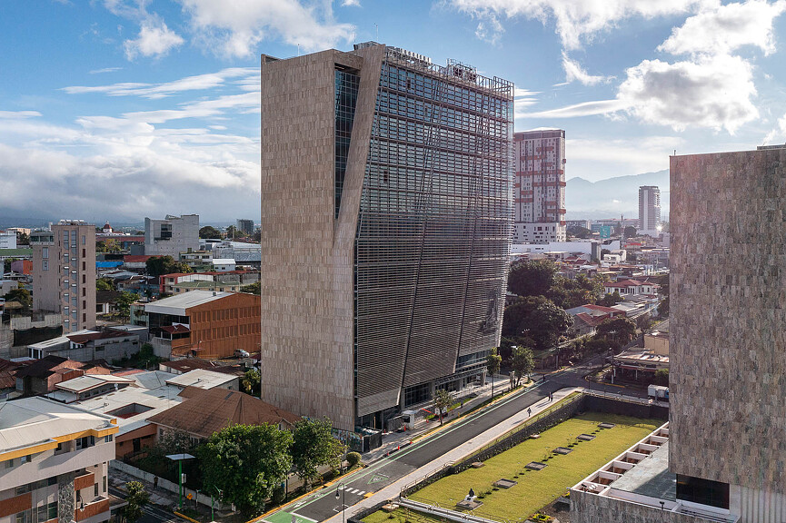 Torre Judicial exterior aerial view