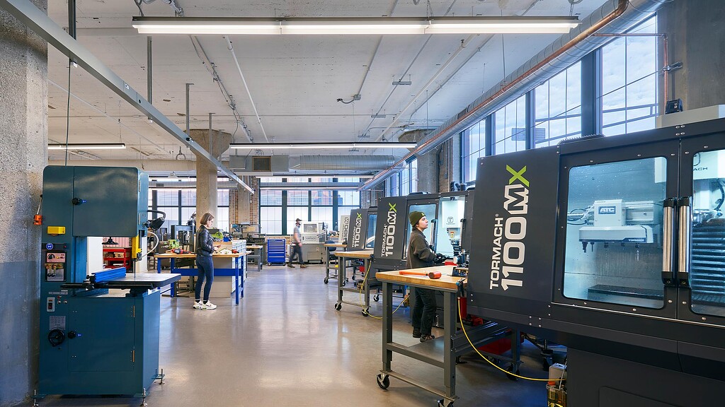 People working in a room.