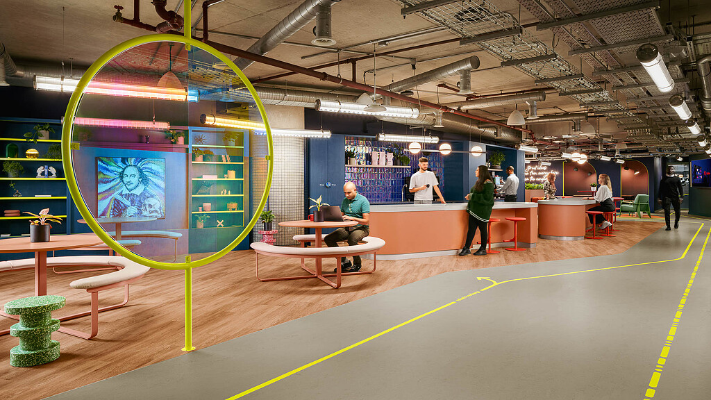 Adobe White Collar Factory, London cafe