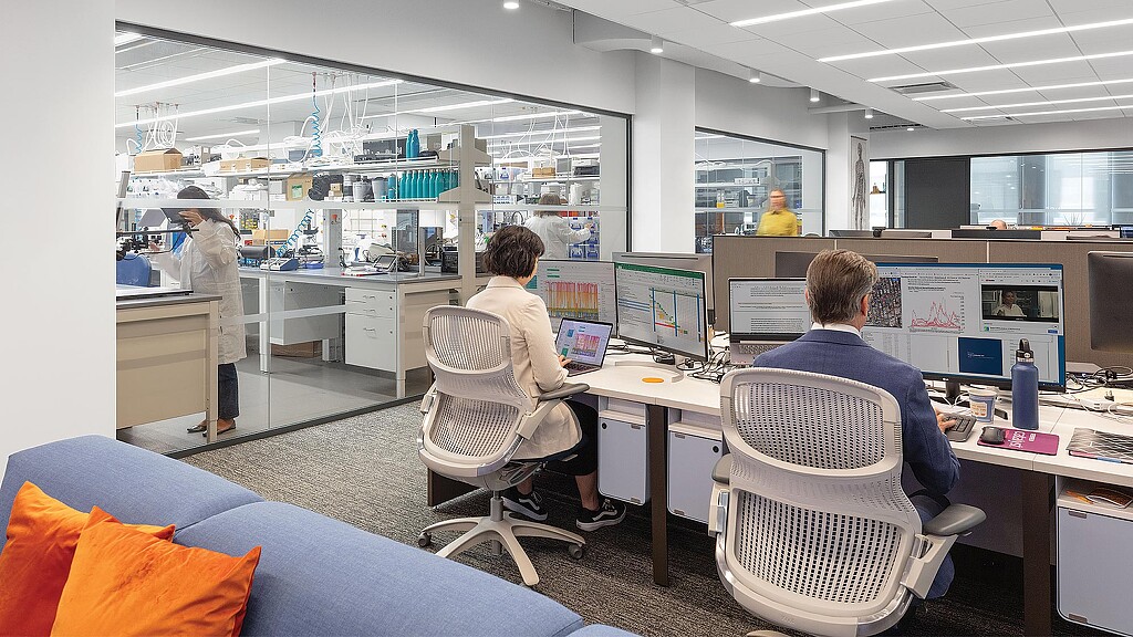 People working in an office.