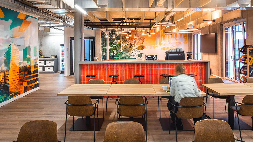 KAYAK Booking Holdings Berlin office cafe