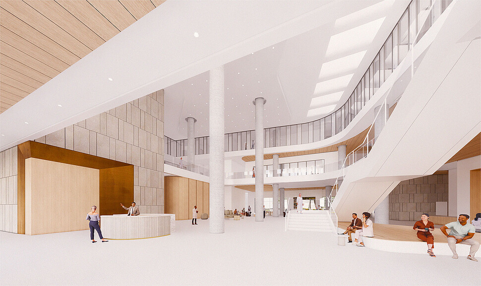 People sitting on the stairs.