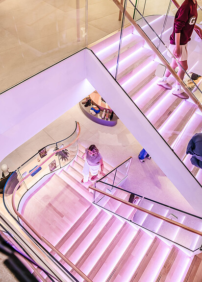 UGG Knightsbridge store interior staircase