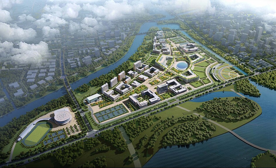 Qingdao Rehabilitation University aerial rendering