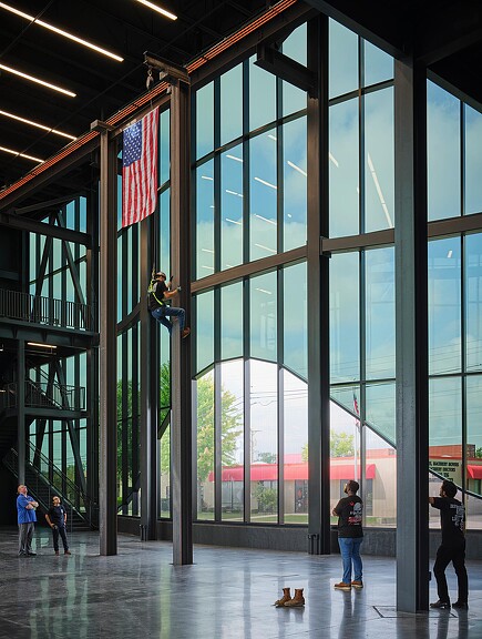 A person from a window.