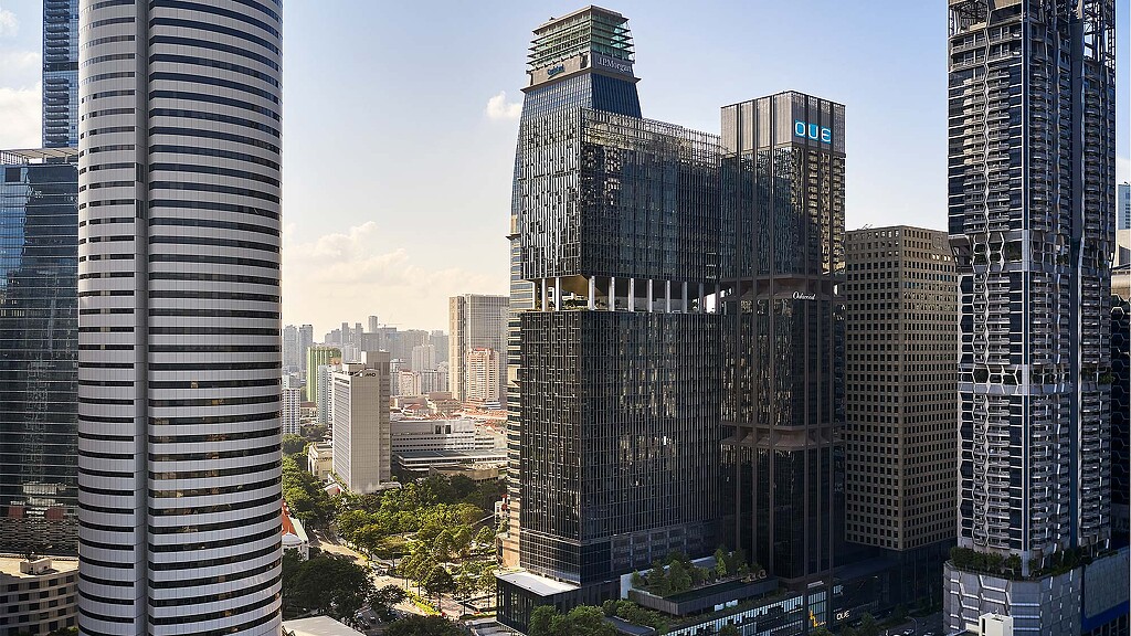 A group of tall buildings.