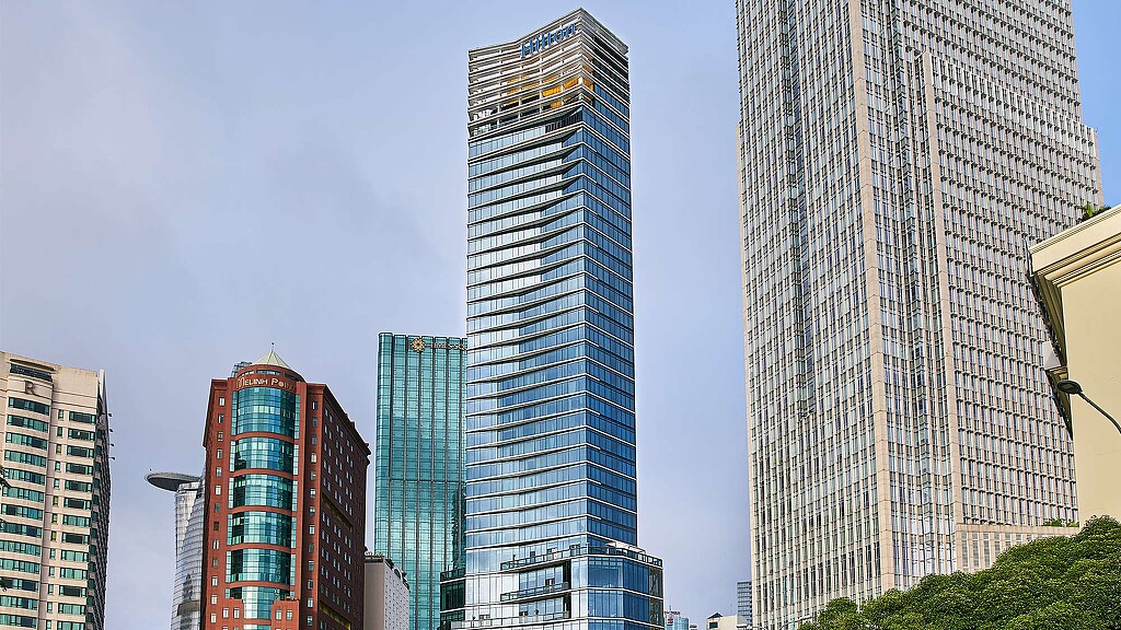 A group of tall buildings.
