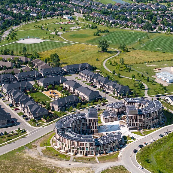 Electric Vehicle Enclave (EVE) Park aerial view
