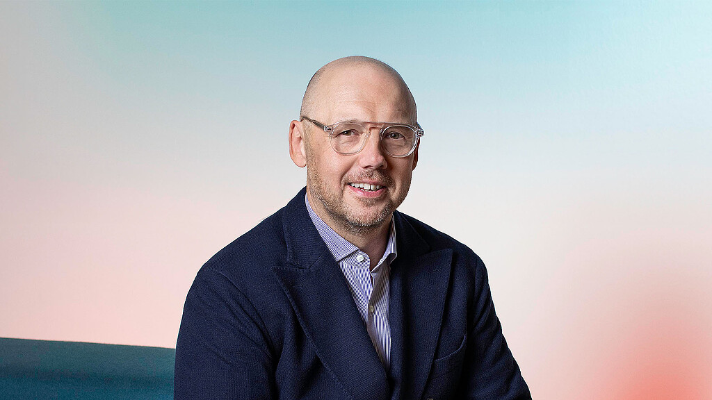 A man wearing glasses.