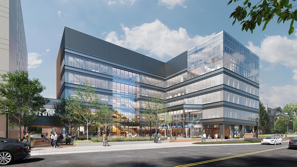 Exterior rendering of Purdue Daniels School of Business
