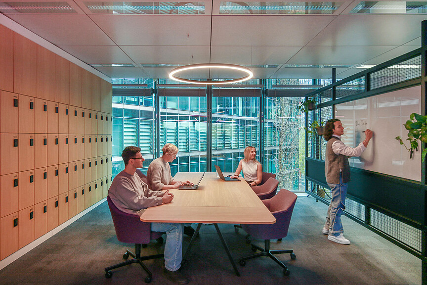 A person giving a presentation.