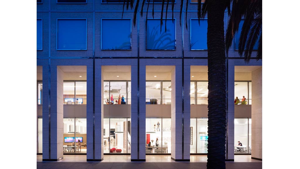 A building with many windows.