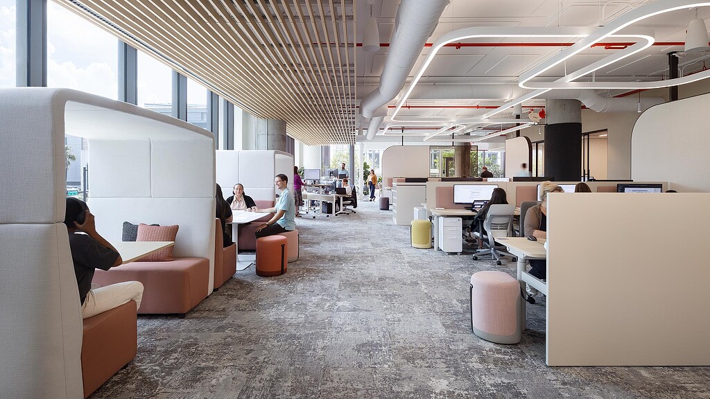 People working in an office.