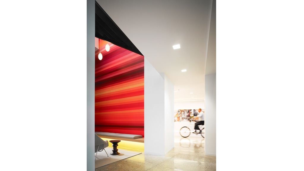 A person riding a bicycle.