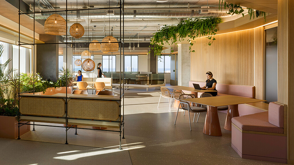 A person sitting at a table.