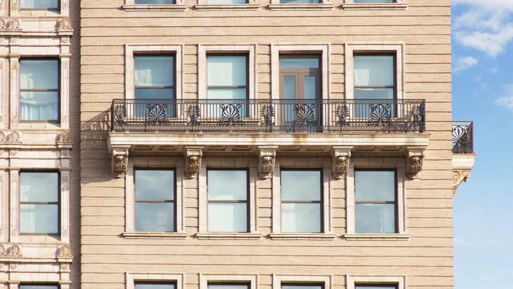 A building with a balcony.