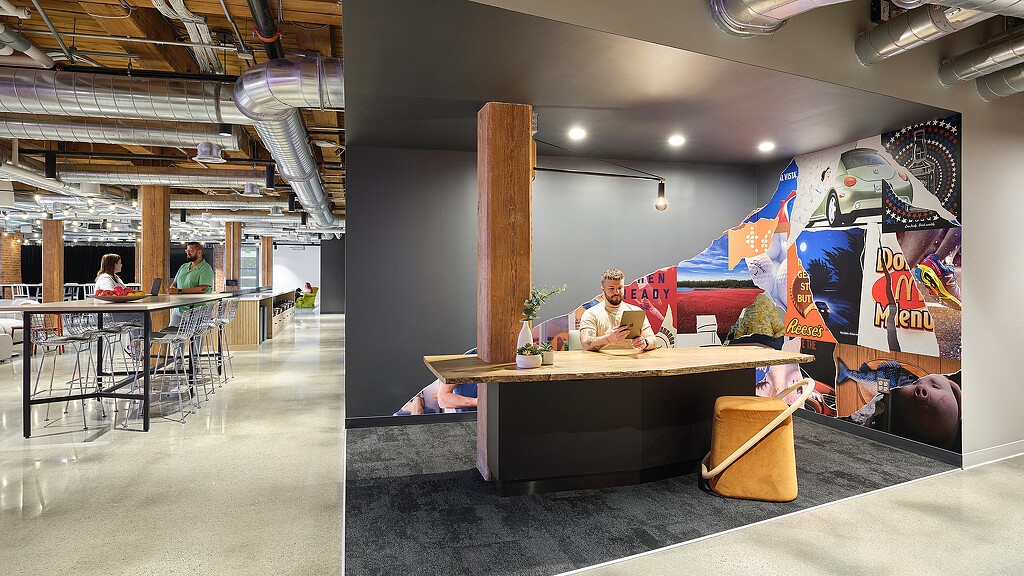 A person sitting at a table.