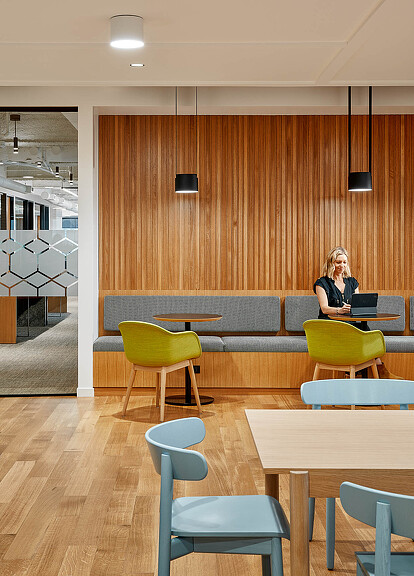 A person sitting at a table.