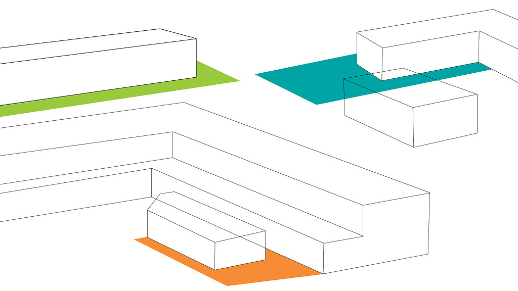 Diagram of conceptual strip mall