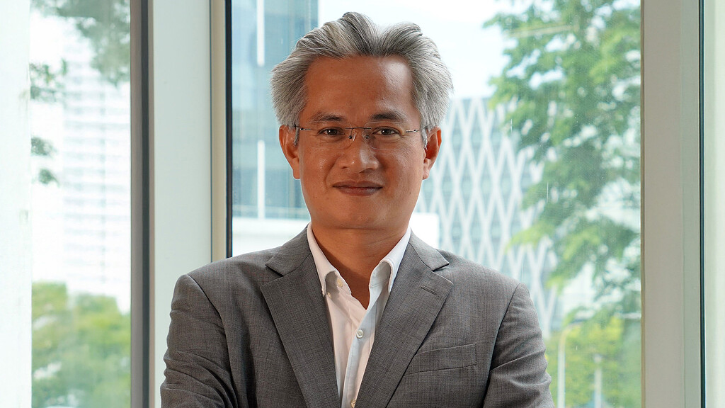 A man wearing glasses.