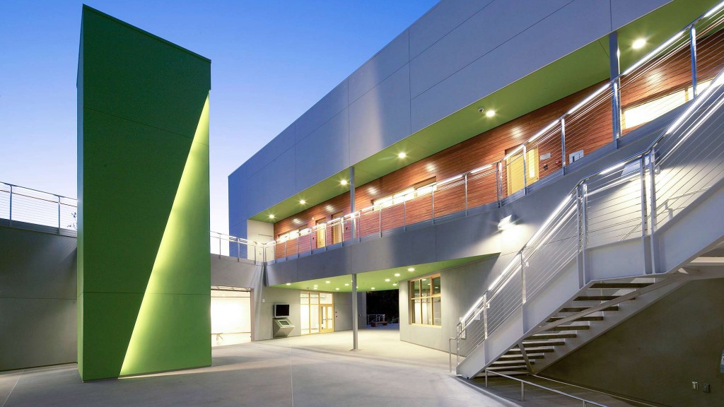 A building with a staircase.