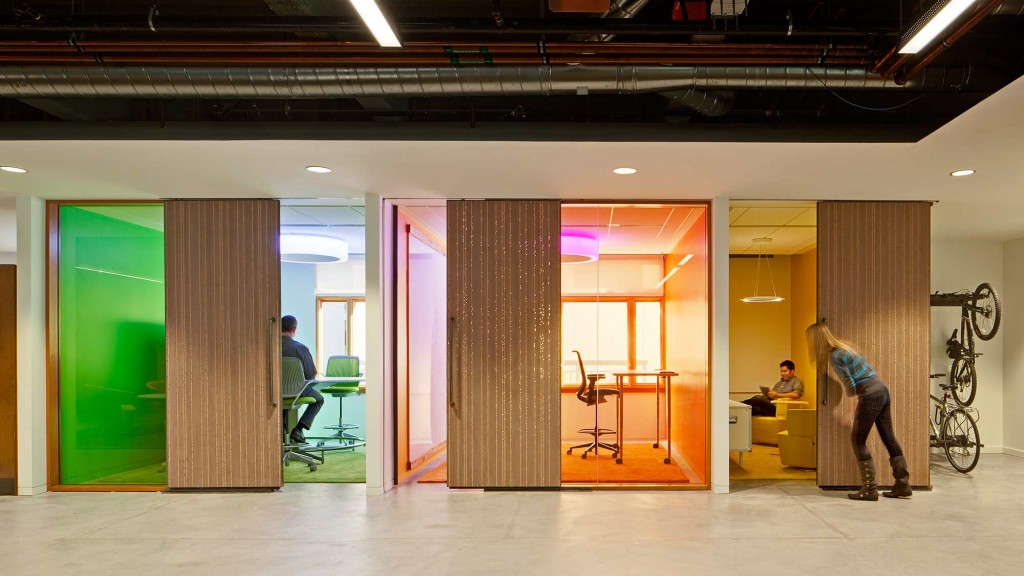 A person working in a room.