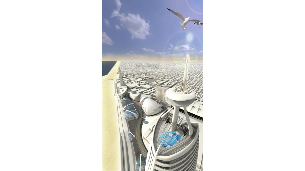 A boat with many white objects on it.