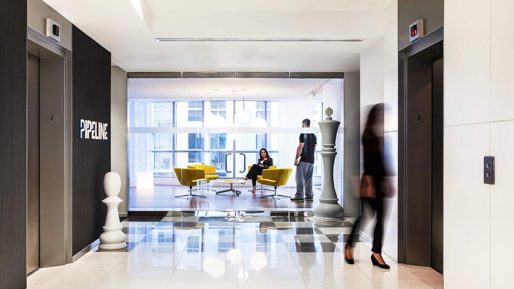 A group of people in a room.