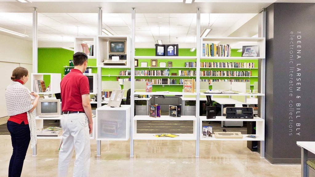 A few people in a room.