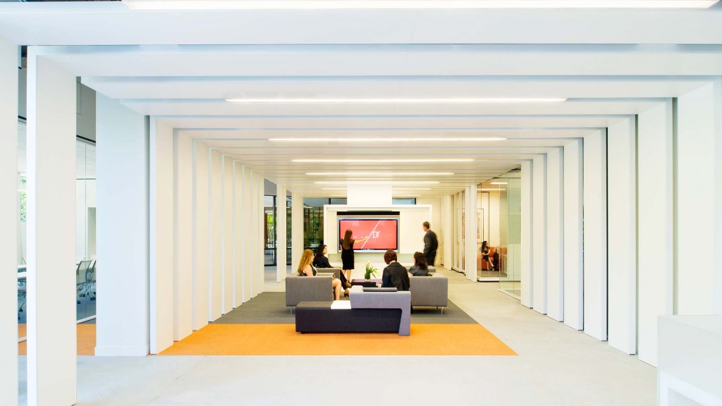 A group of people in a room.