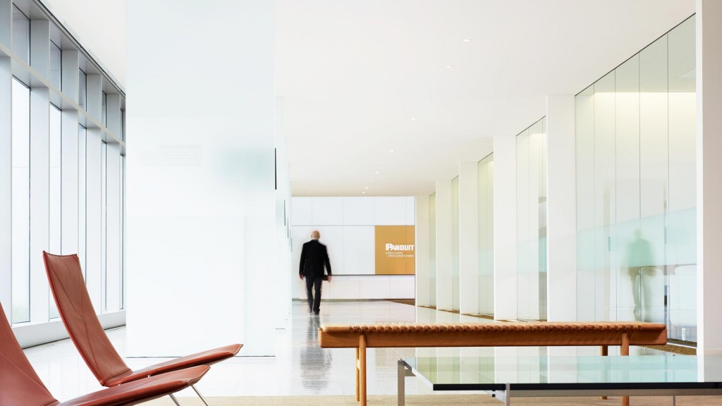 A person walking in a room.
