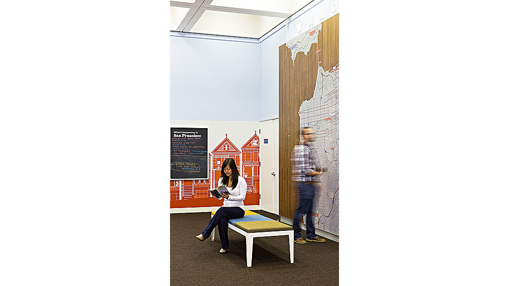 A person sitting on a bench.