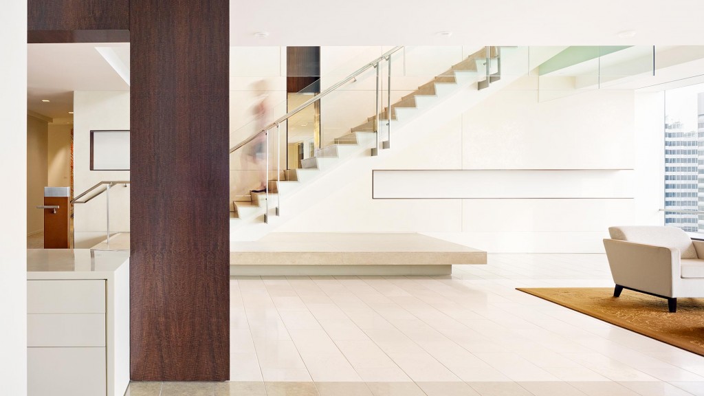A staircase in a building.
