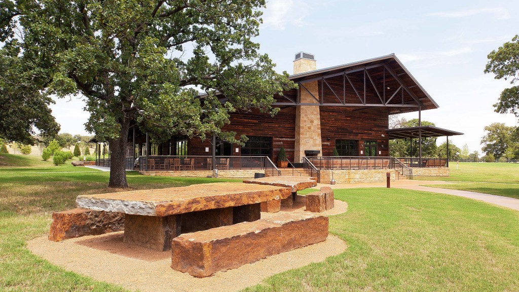 A large house with a large yard.