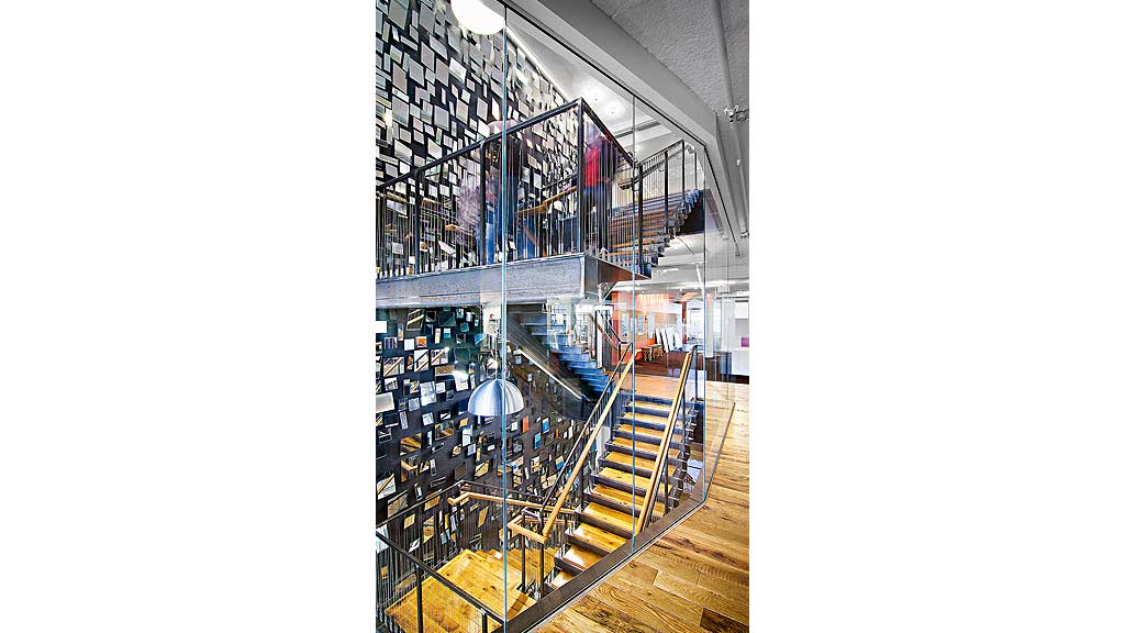 A large room with shelves of electronics.