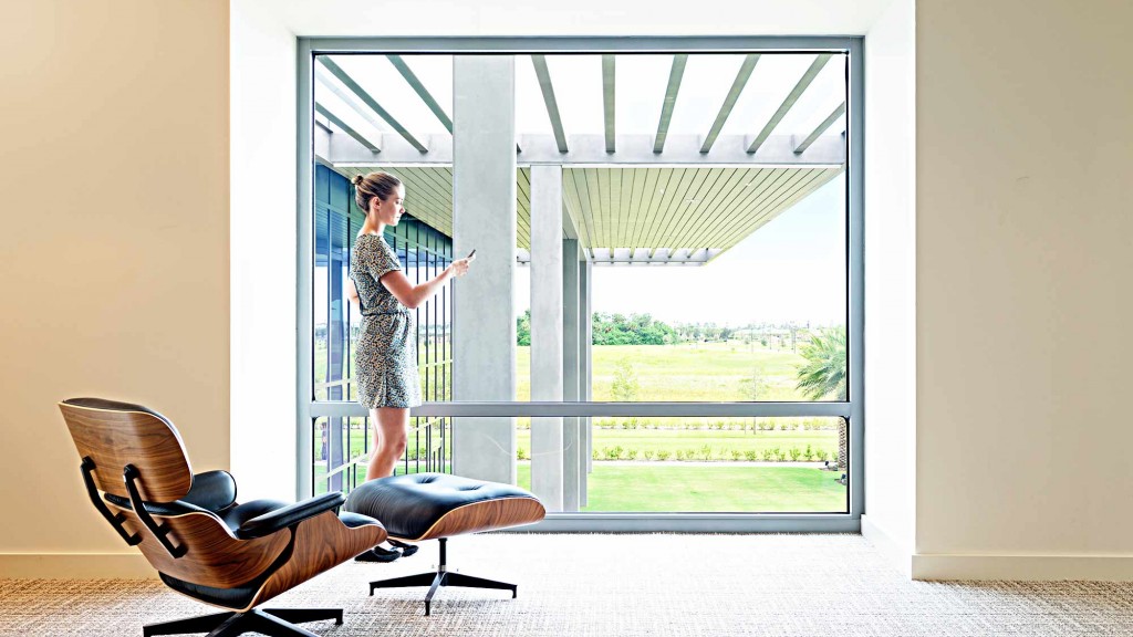 A person standing in a room.