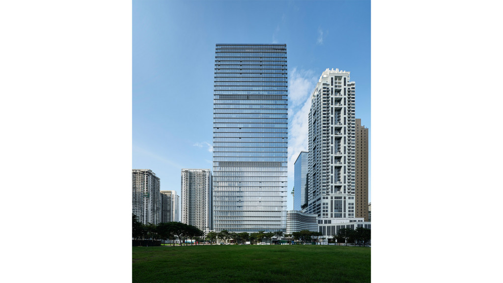 A few tall buildings.