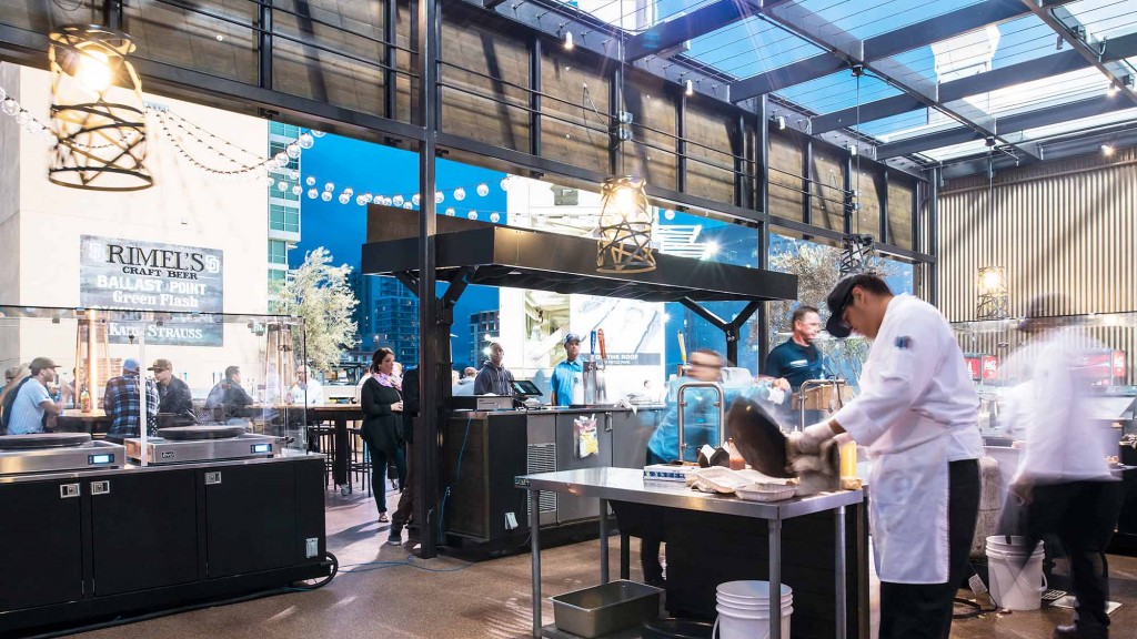 A group of people in a room.