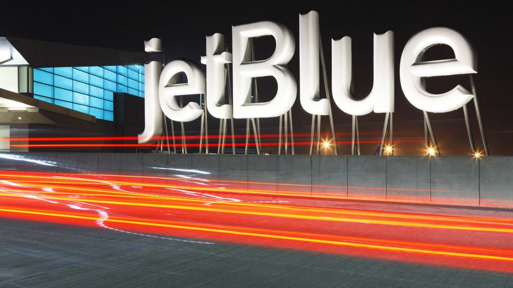 A sign with lights.