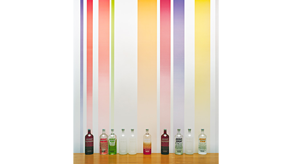 A group of bottles on a table.