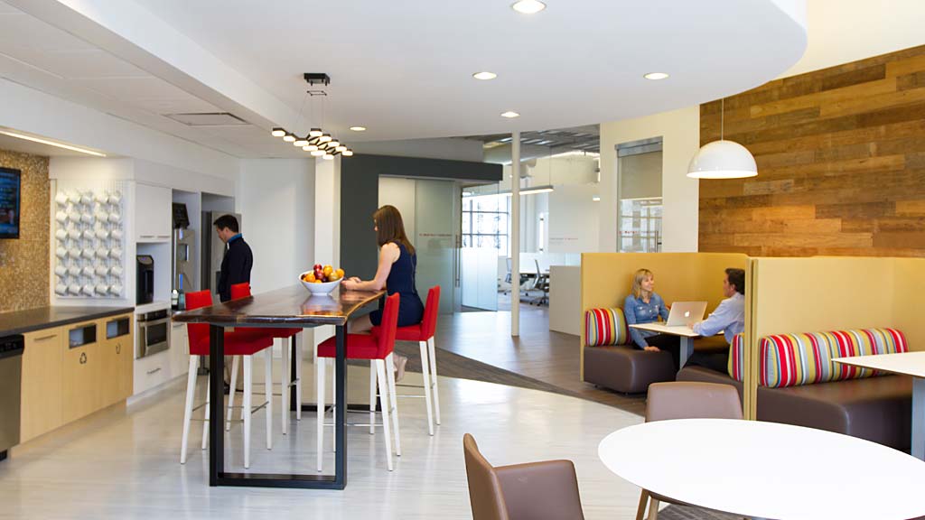 A group of people in a room.