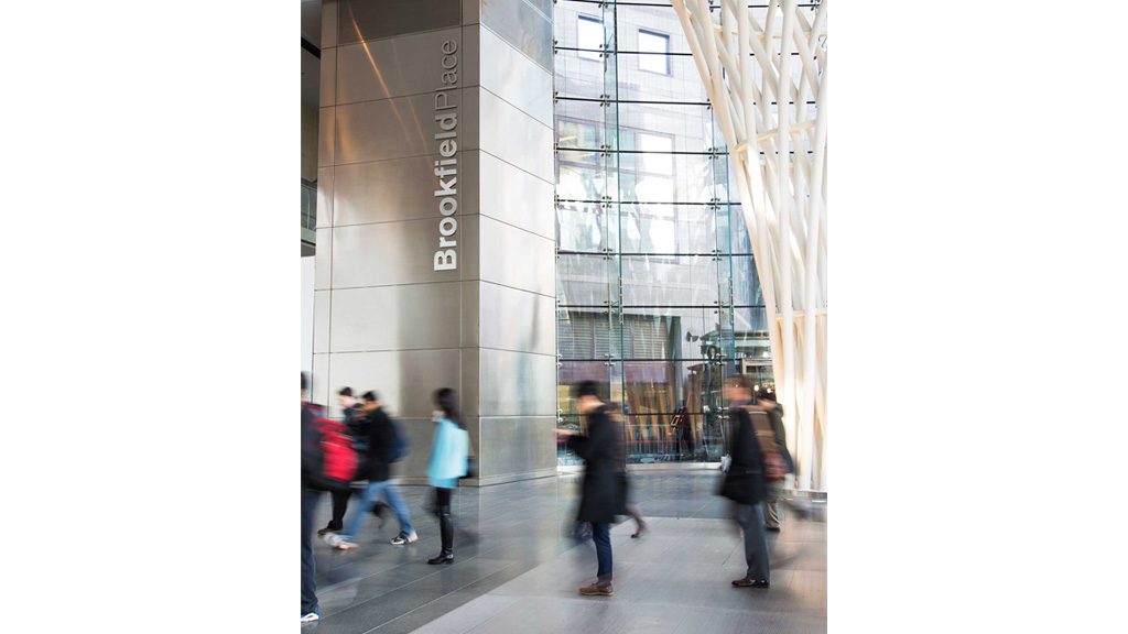 People walking in a building.