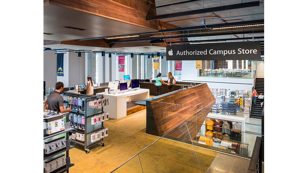 A store with people and products.