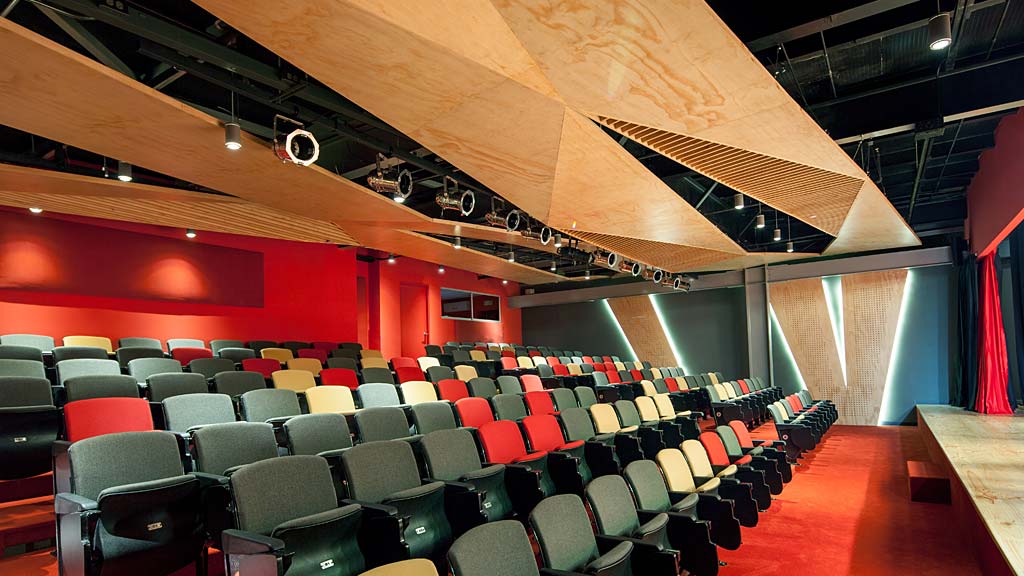 A large empty auditorium.