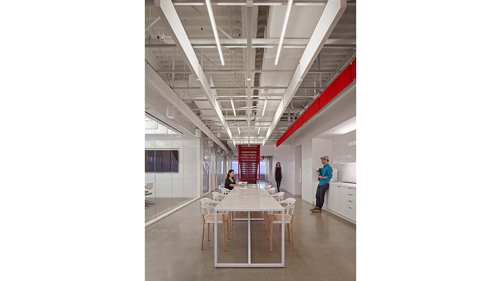 A group of people in a room.